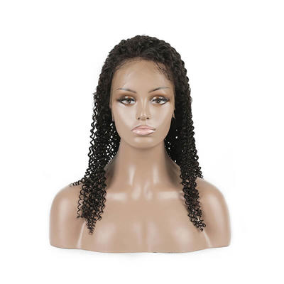 Lace Front Ladies Wigs Human Hair With African Curl Afro Curl