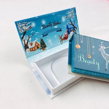 Custom 25mm 3d Minklash Eyelash Packaging Box For Christmas